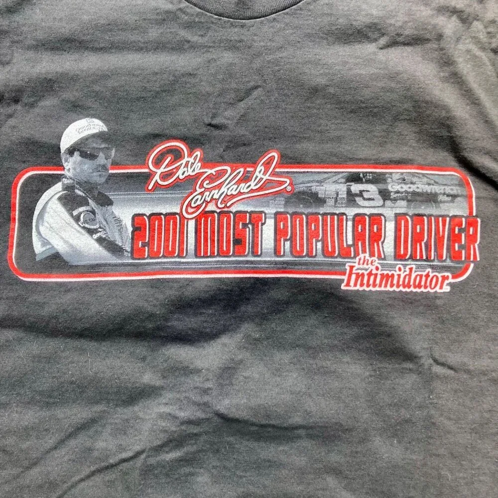Vintage NASCAR Dale Earnhardt #3 2001 Most Popular Driver T-Shirt Intimidator L
